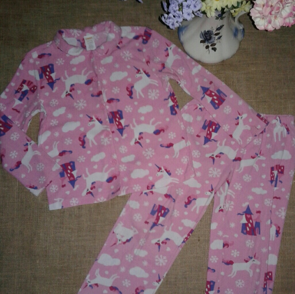 *SOLD* Gymboree Unicorn Fleece PJs